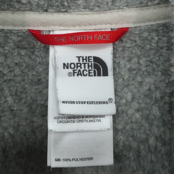 North‎ Face Sweater Womens Large Gray Crescent Sunshine 1/4 Zip Hoodie Outdoor - Picture 3 of 12